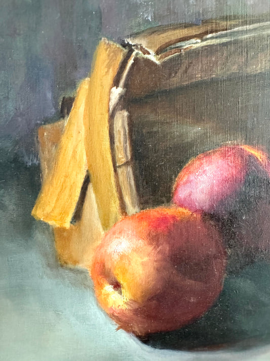 Still Life with Basket and Apples – Attributed to Alice Adler (1931–2024)