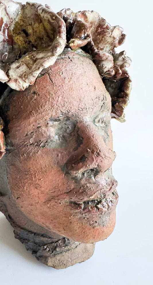 Studio Pottery Head Sculpture