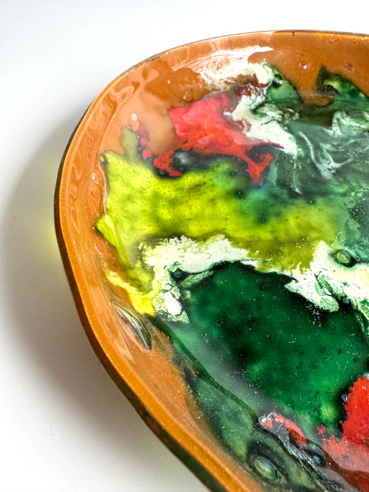 Mid-Century Fused Art Glass Plate