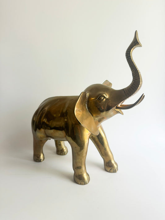Large Brass Elephant