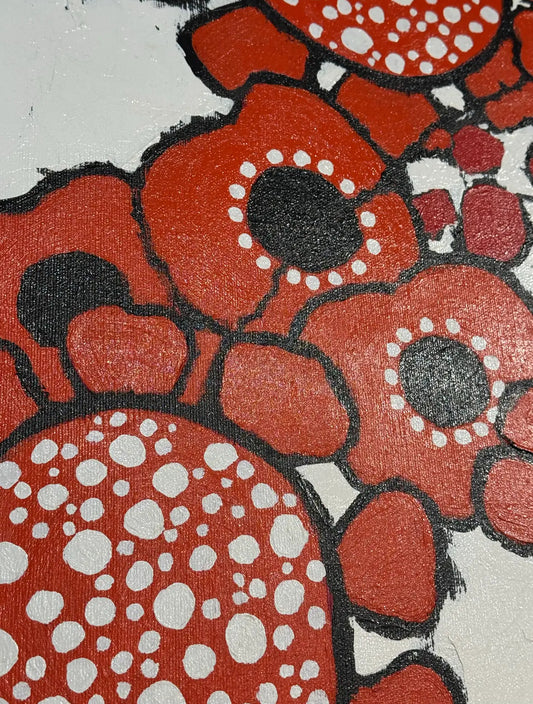 Barbara Coleman’s “Hearts and Fleurs on Le Grand,” 1971 Oil on Canvas