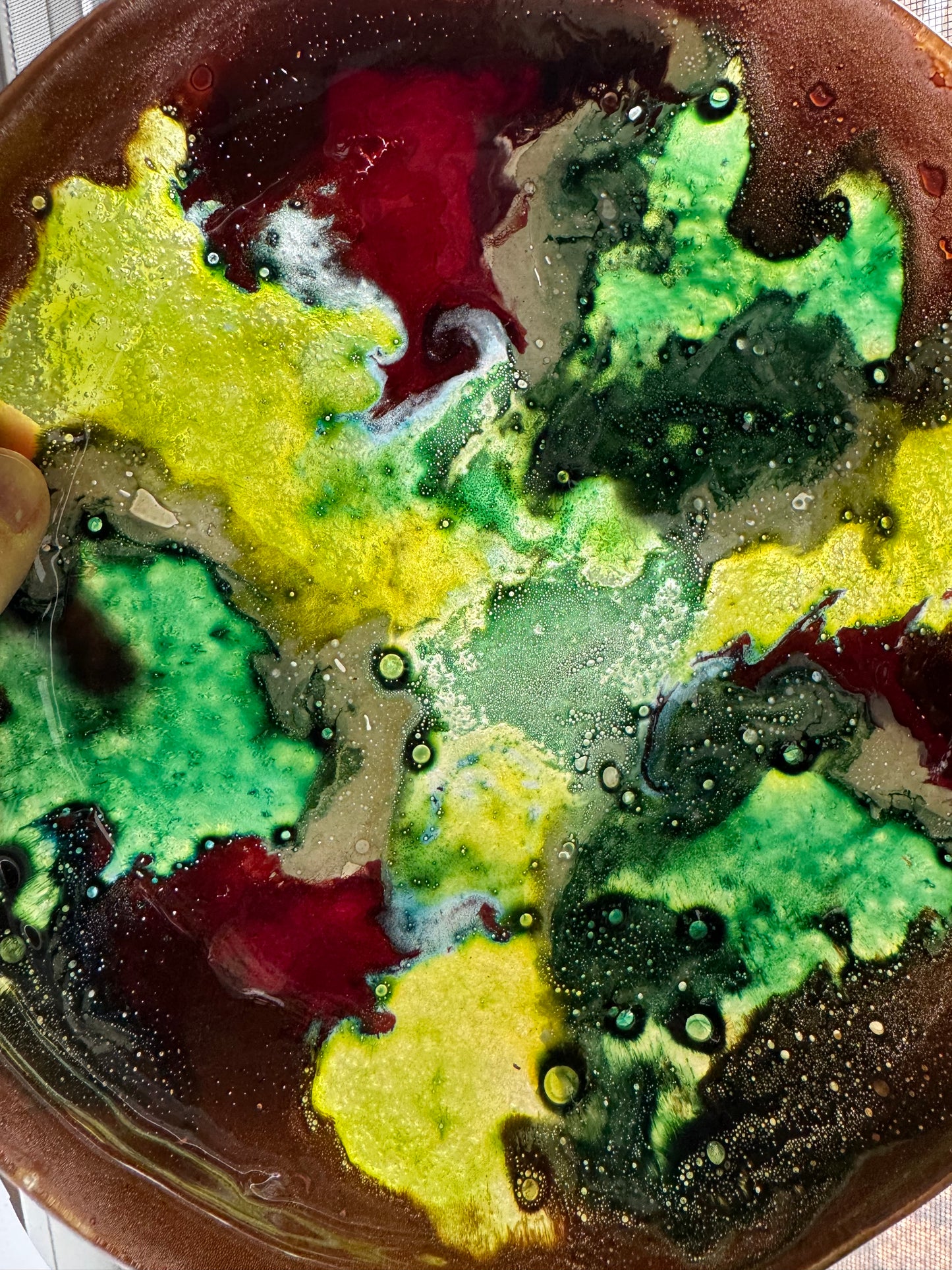 Mid-Century Fused Art Glass Plate