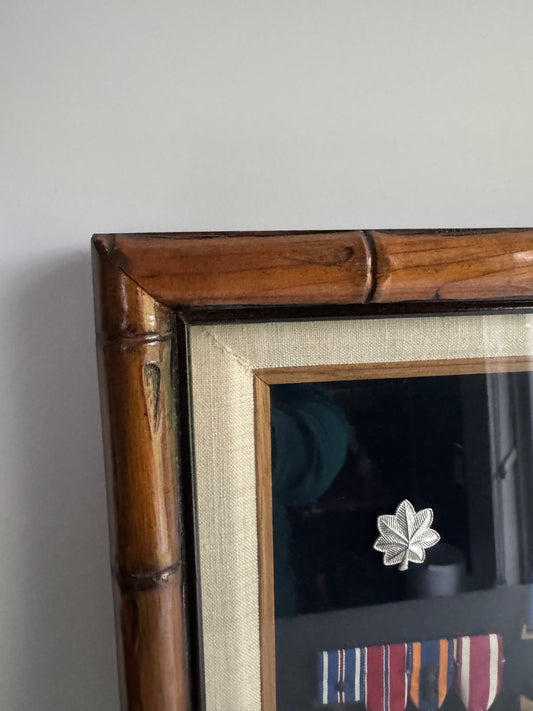 Vintage Framed Military Medals Shadow Box Display