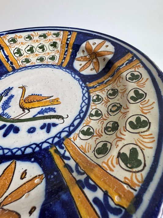Hand-Painted Italian Folk Art Majolica Plate