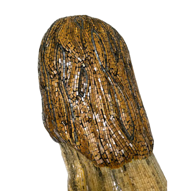 Large Hand Made Glass Mosaic Floor Lion Statue