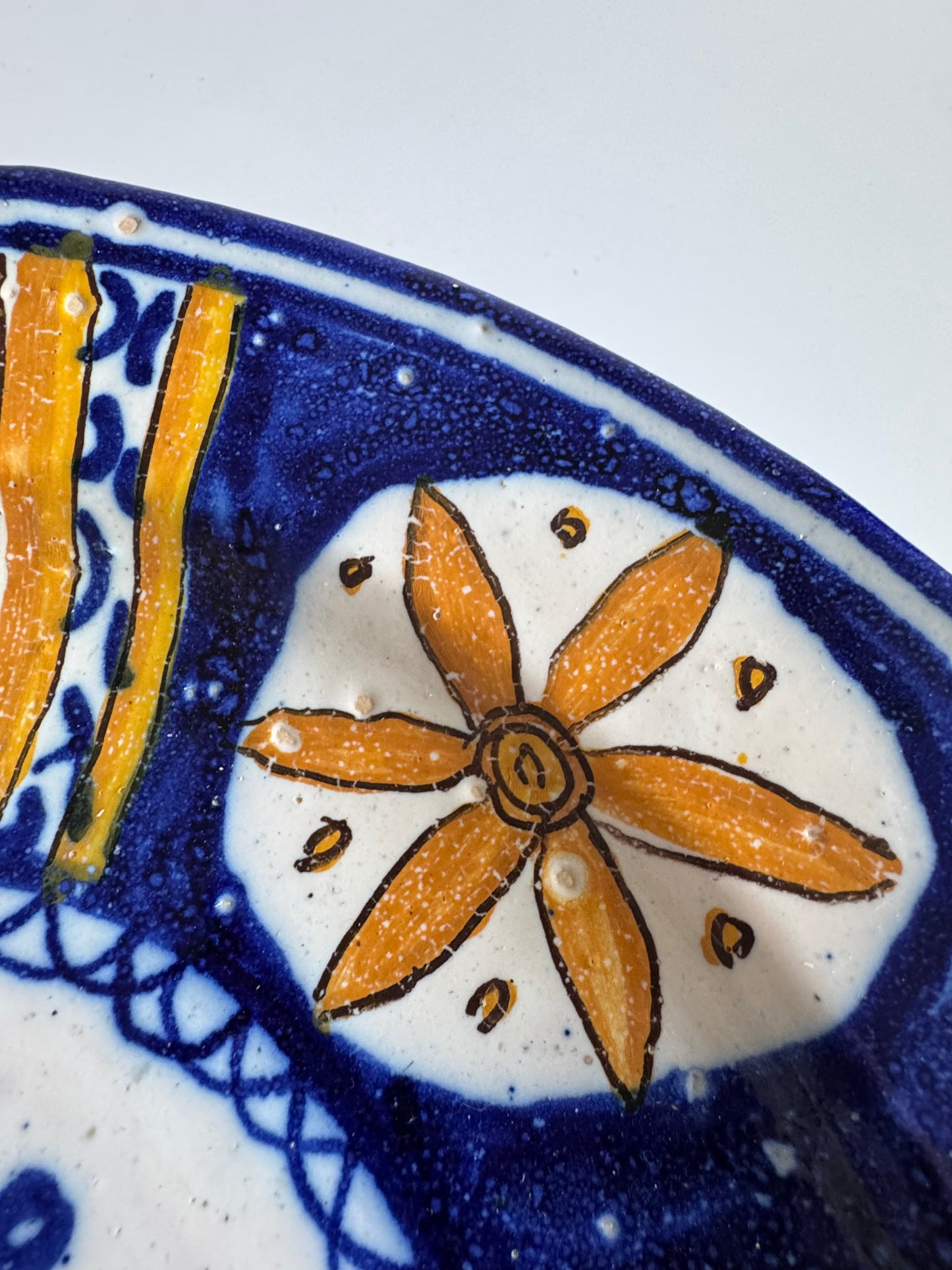 Hand-Painted Italian Folk Art Majolica Plate