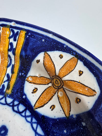 Hand-Painted Italian Folk Art Majolica Plate