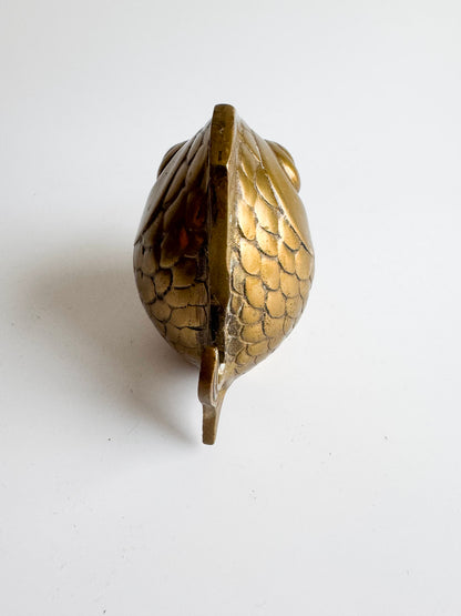 MCM Figural Brass Fish Ashtray