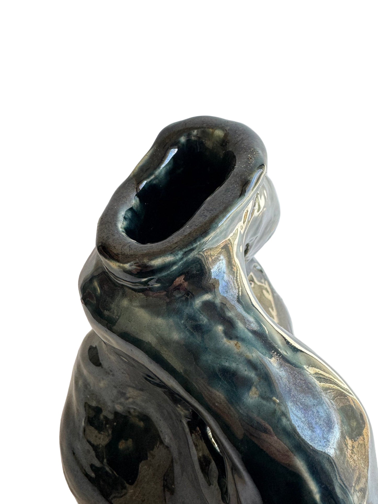 Signed Studio Pottery Biomorphic Vase