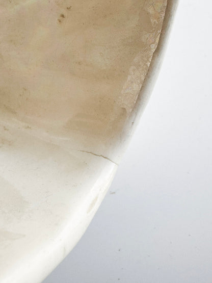 Large Iridescent Ceramic Clam Form Bowl