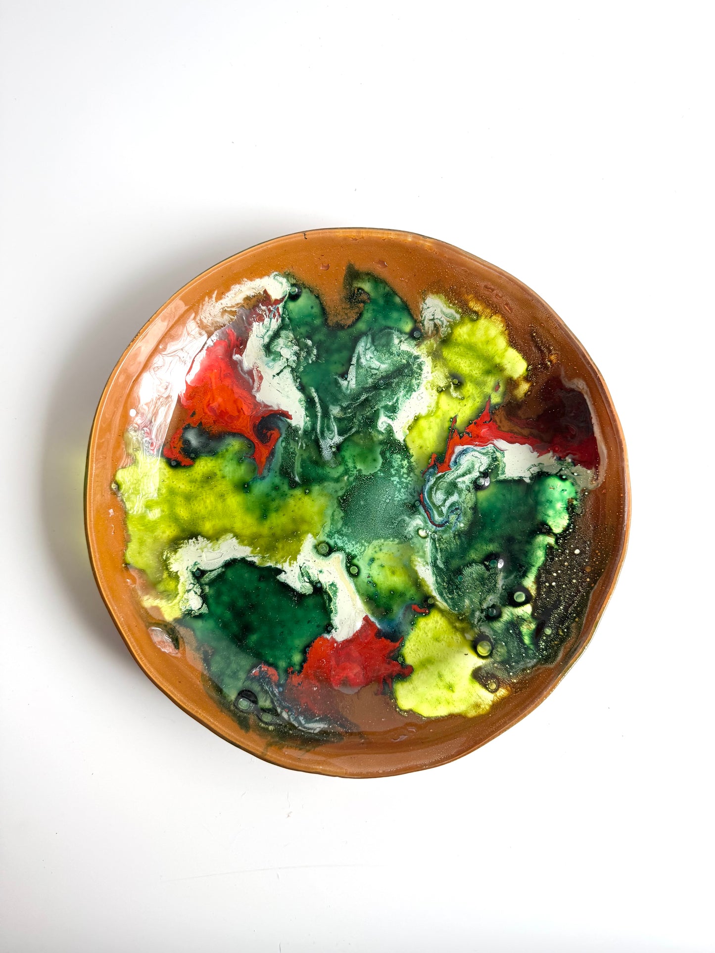 Mid-Century Fused Art Glass Plate