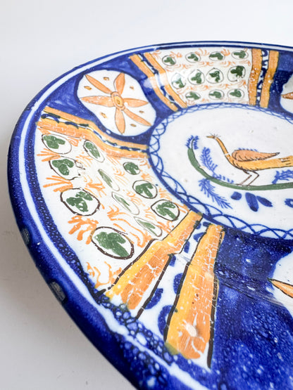 Hand-Painted Italian Folk Art Majolica Plate