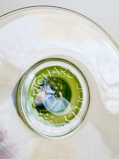 Set of 5 Limited Edition Richard Jolley Art Glass Martini Stems, 1983