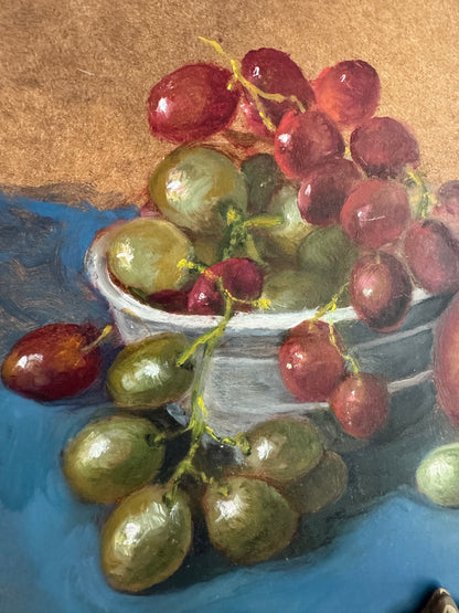 Still Life with Grapes and Peaches – Attributed to Alice Adler (1931–2024)