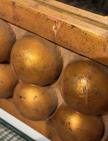 Mid-Century Monumental Giltwood Bubble Frame Mirror, Italy, Circa 1960s