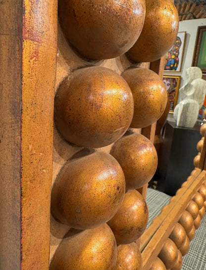 Mid-Century Monumental Giltwood Bubble Frame Mirror, Italy, Circa 1960s