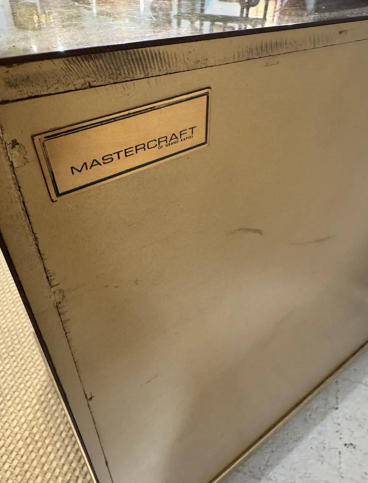 Vintage Mastercraft Asian-Inspired Brass Chest of Drawers