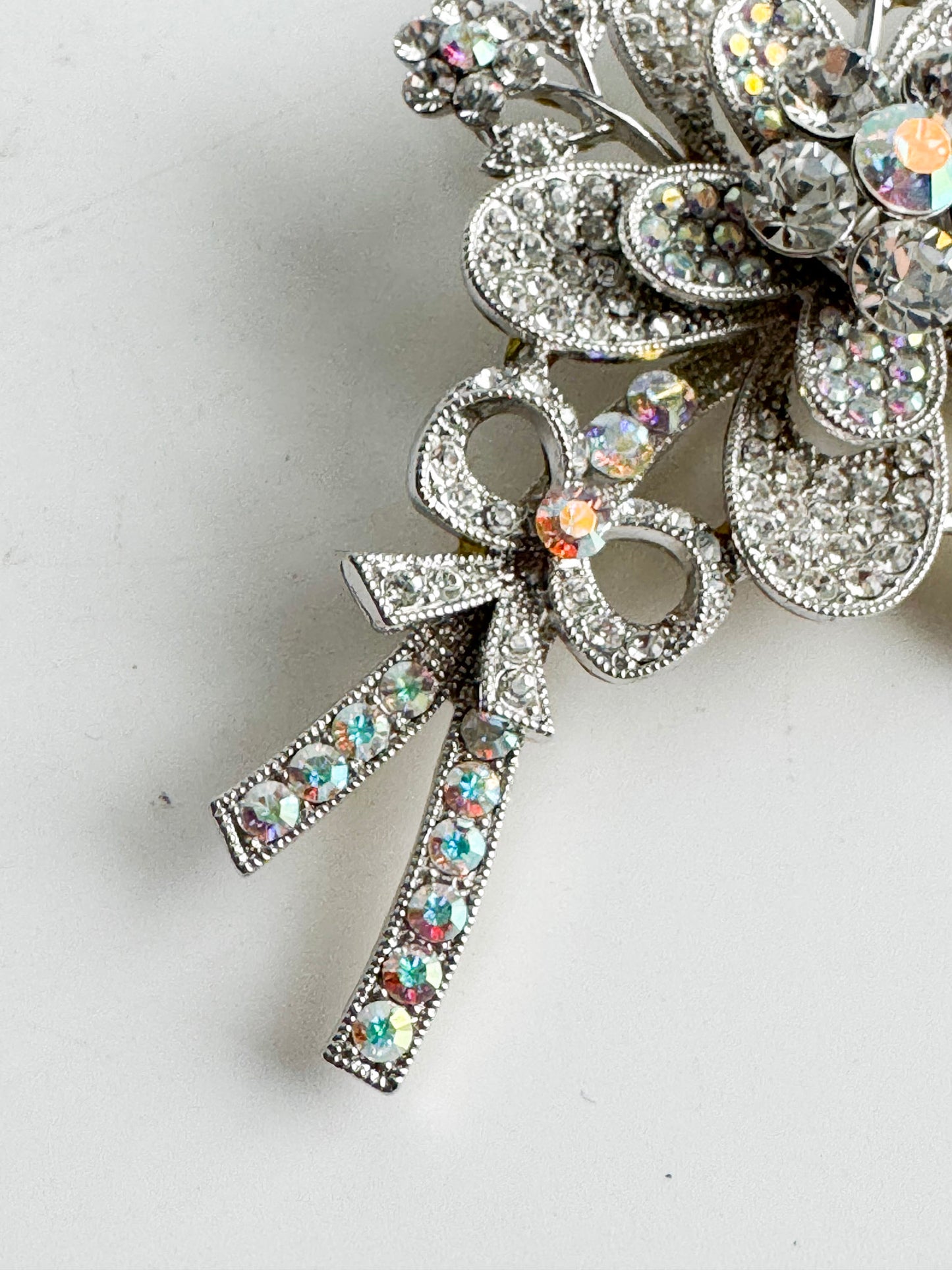 Kirks Folly Vintage Rhinestone Floral Brooch