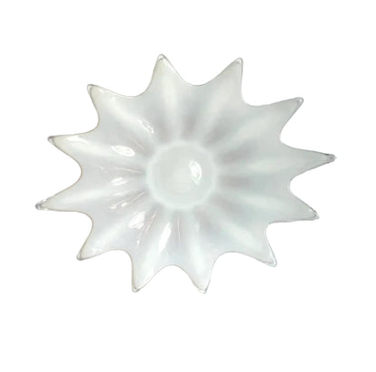 Fostoria Heirloom White Opalescent Platter, Large Free-Form Starburst, 1959–1962