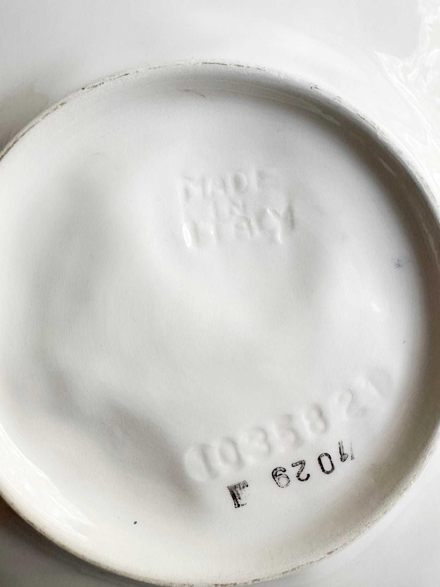 Vintage Majolica Plate with Pears and Leaves