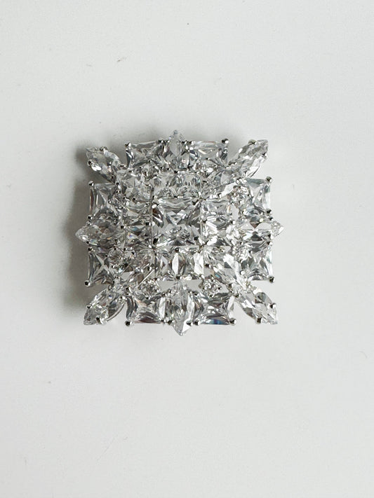 Large Vintage Rhinestone Brooch