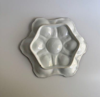Vintage Majolica-Style Oyster Plate
