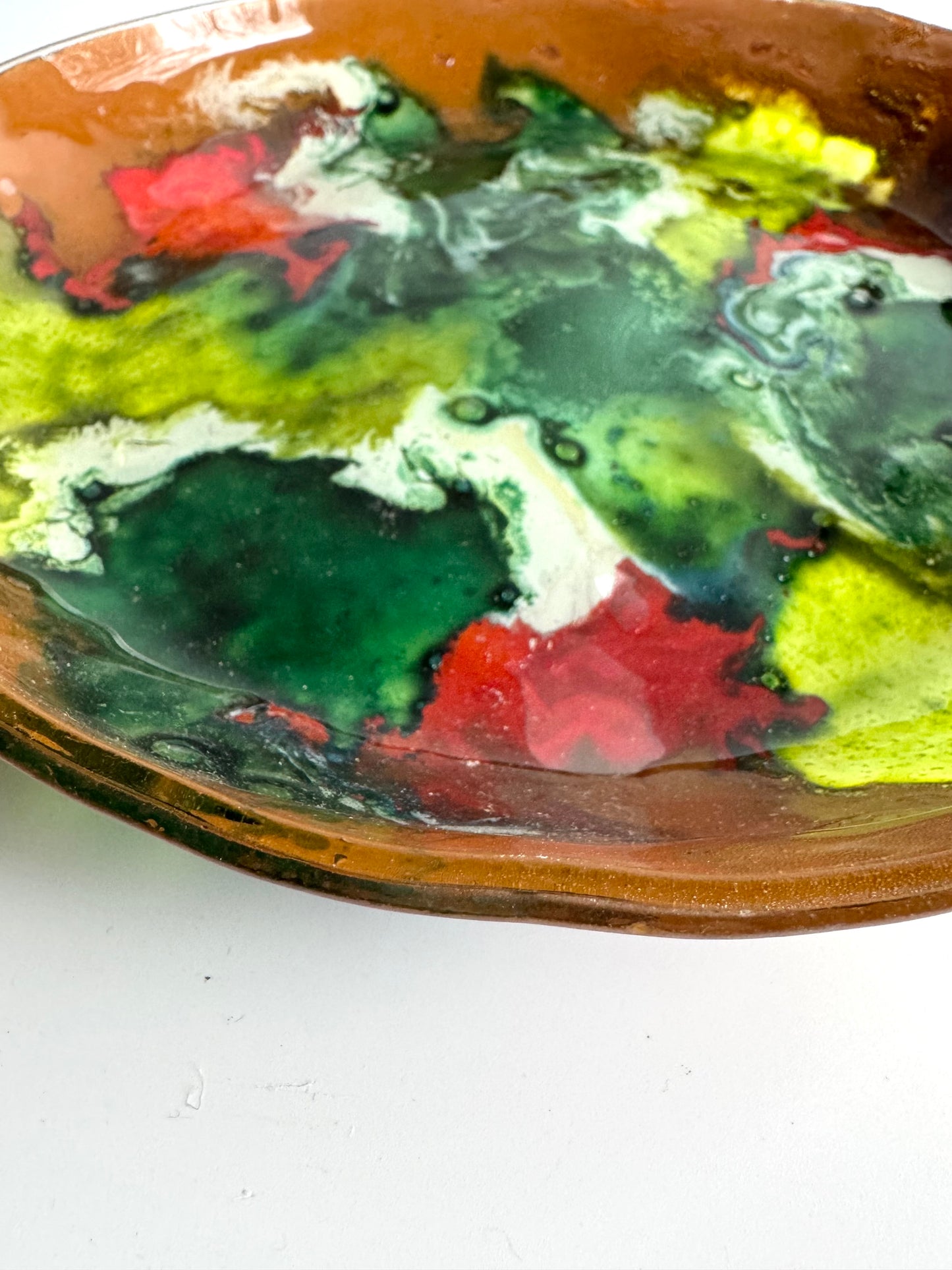 Mid-Century Fused Art Glass Plate
