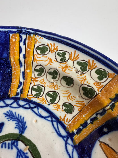 Hand-Painted Italian Folk Art Majolica Plate