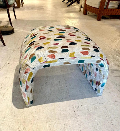 Pair of Vintage Newly Upholstered Ottomans in the Style of Karl Springer