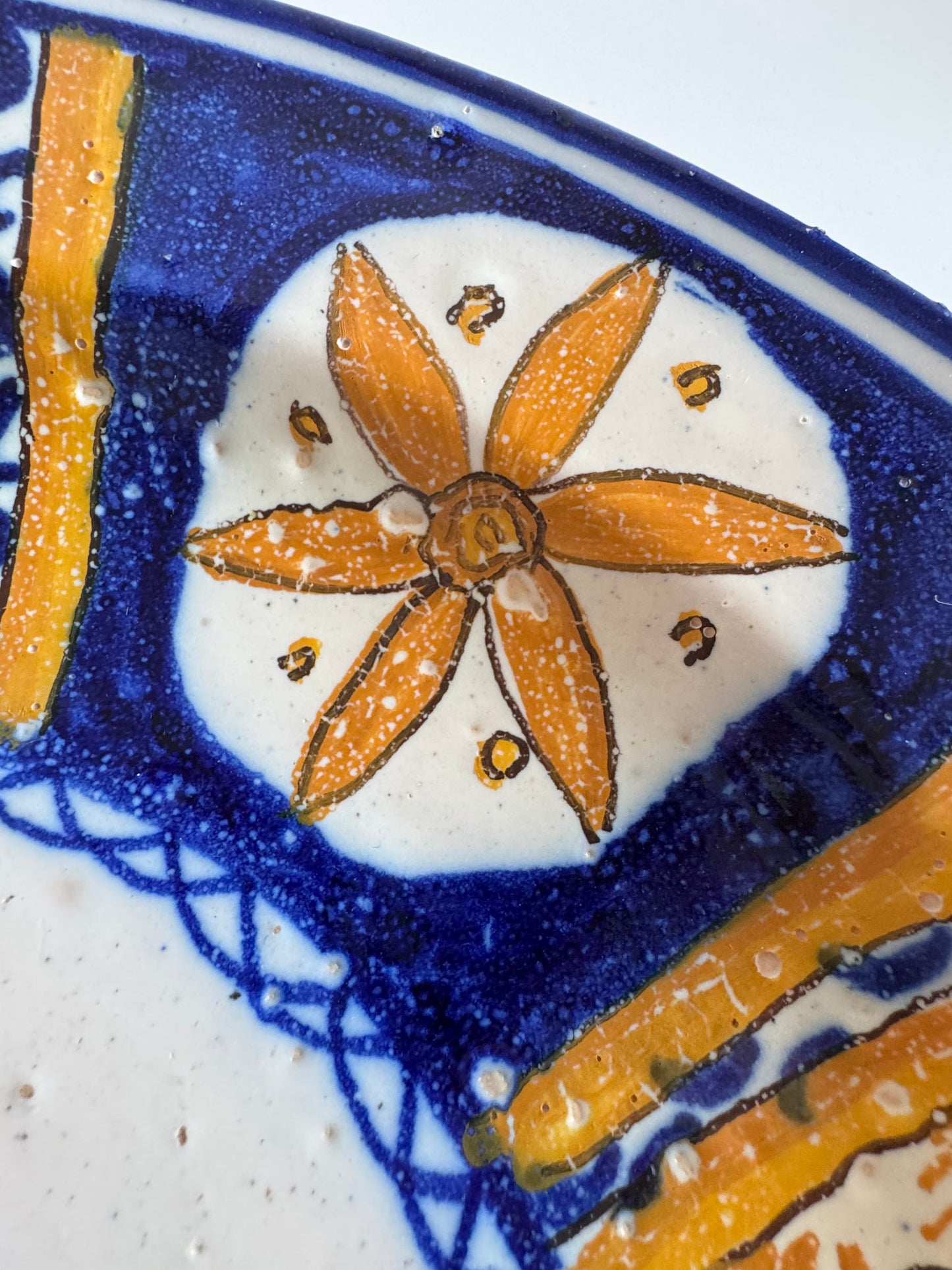 Hand-Painted Italian Folk Art Majolica Plate