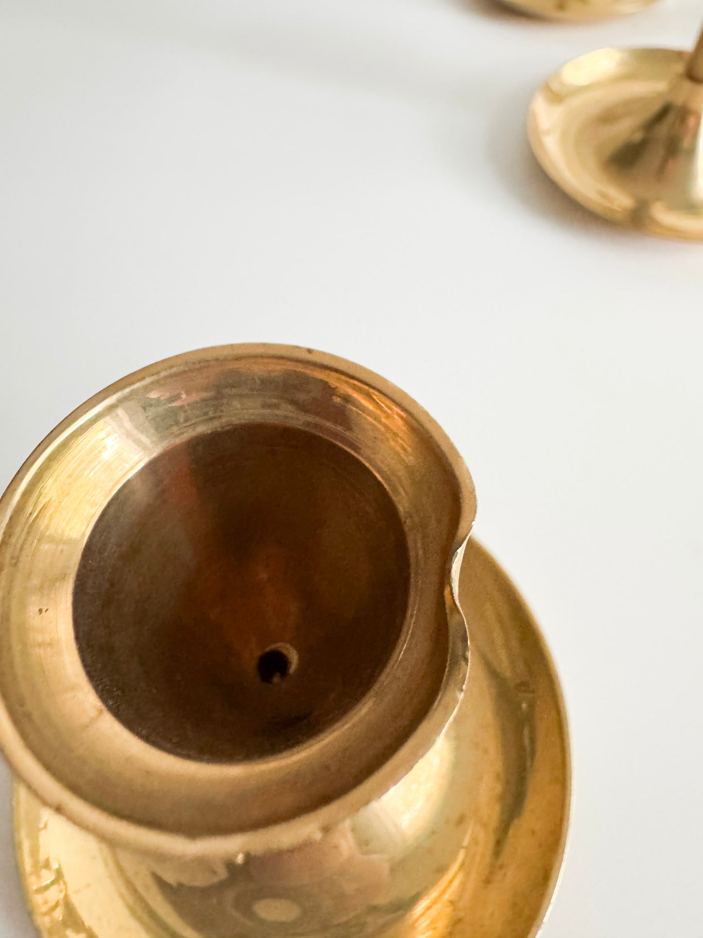 Vintage Brass Candlestick Holders — Set of 13