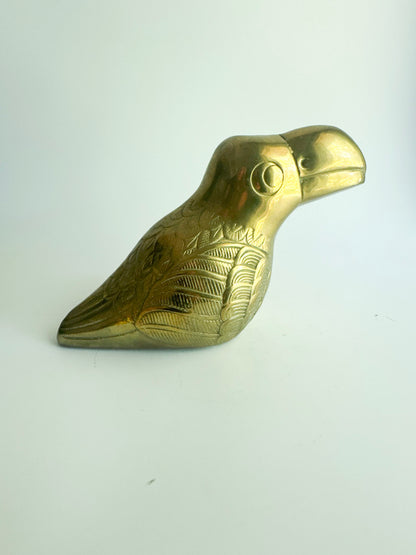 Vintage Solid Brass Toucan Figurine
