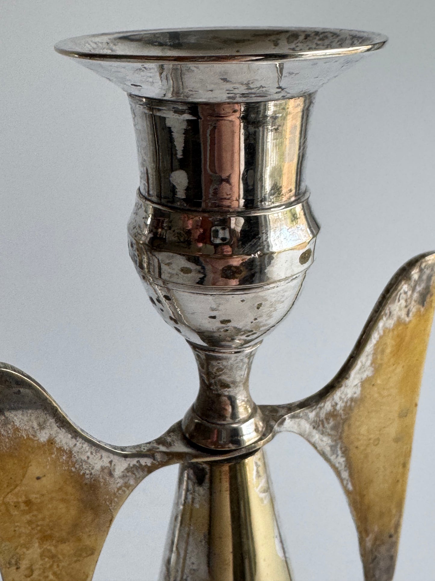 Vintage Italian EPNS Winged Angel Candlesticks – Pair