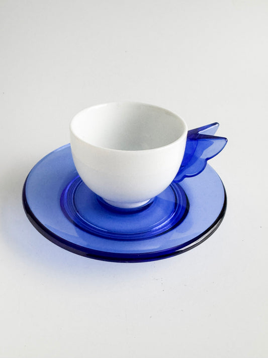 Vintage Guzzini Espresso Cups and Saucers – Set of 6