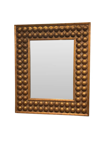 Mid-Century Monumental Giltwood Bubble Frame Mirror, Italy, Circa 1960s