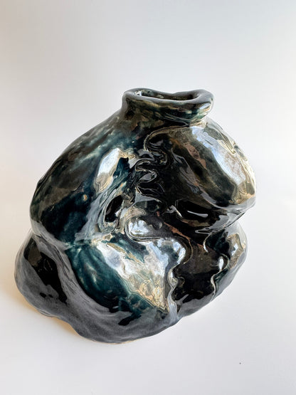 Signed Studio Pottery Biomorphic Vase