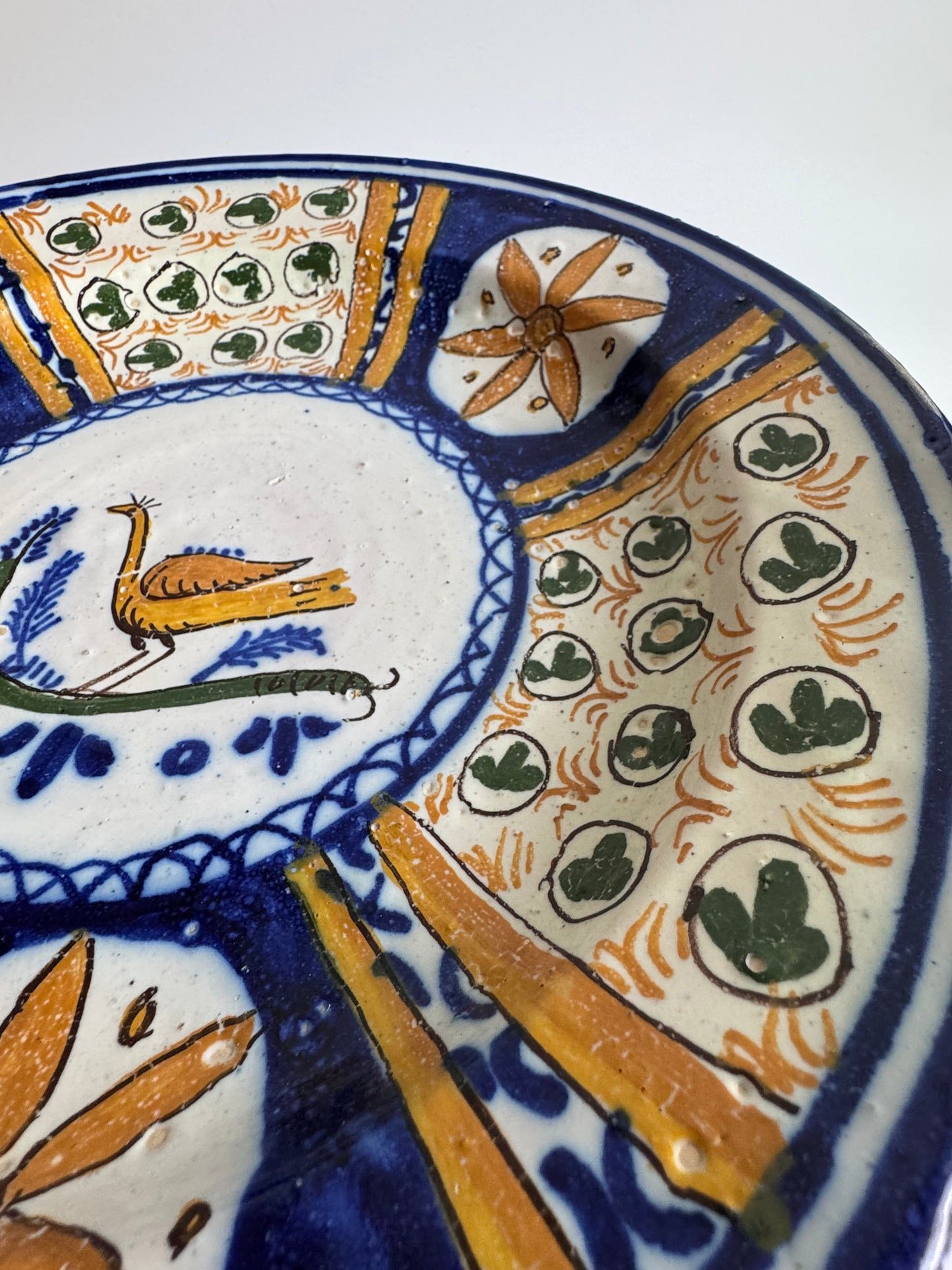 Hand-Painted Italian Folk Art Majolica Plate