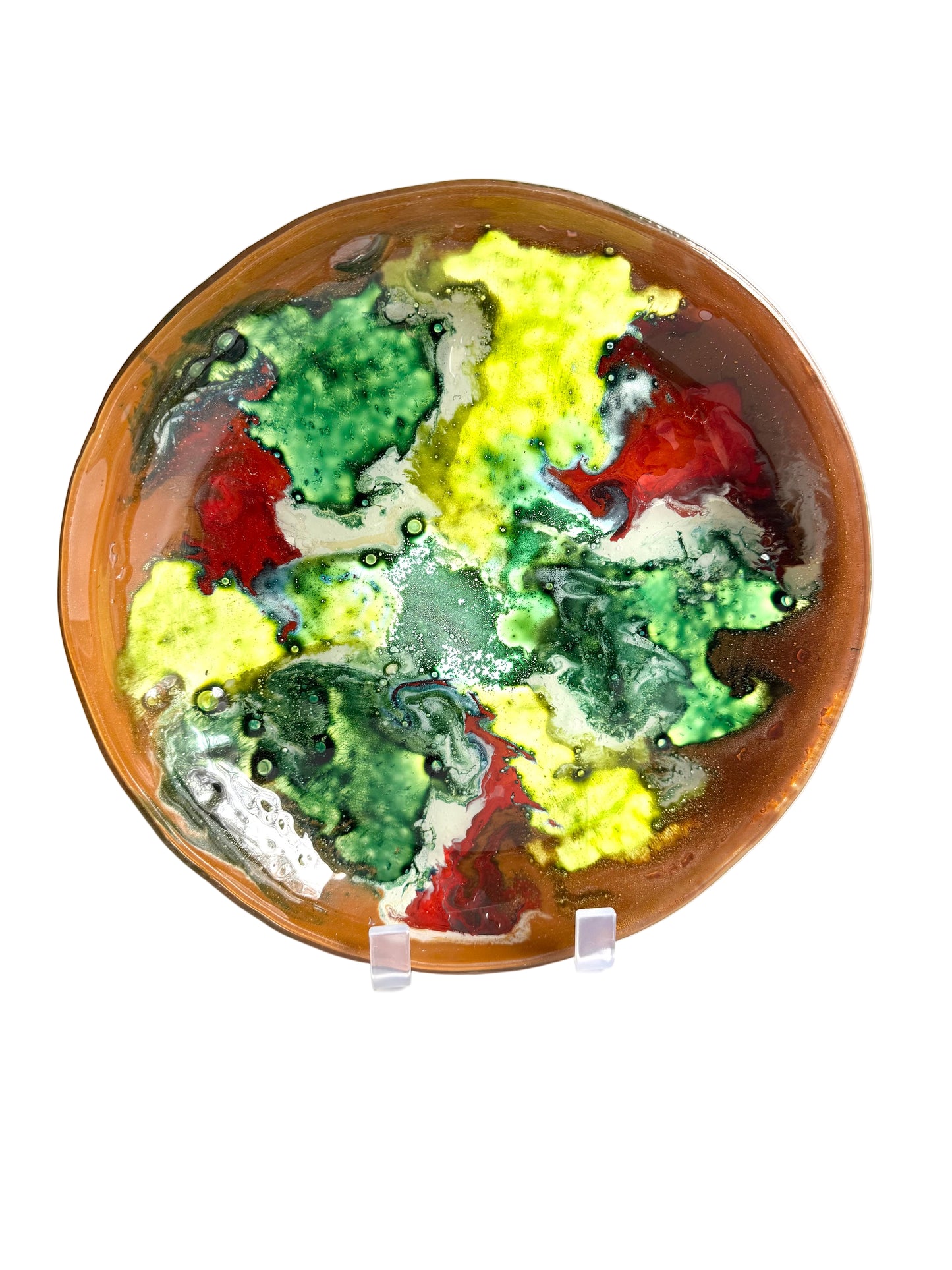 Mid-Century Fused Art Glass Plate