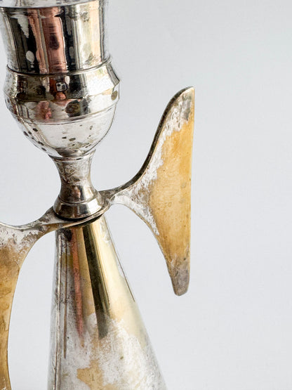 Vintage Italian EPNS Winged Angel Candlesticks – Pair