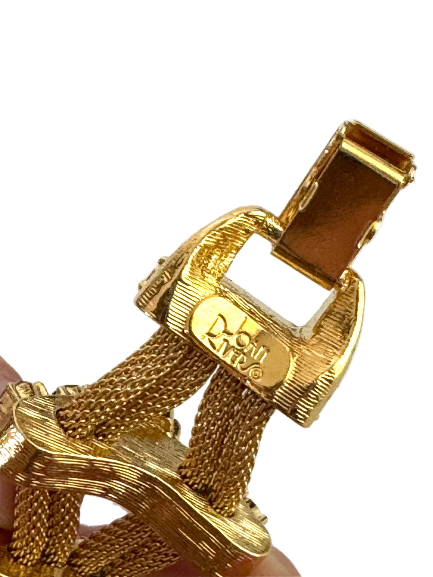 Joan Rivers Signed Woven Mesh Bracelet