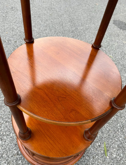 Mid-20th Century Edwardian Style, Revolving Shelving Unit With Dome Top and Storage Cabinet