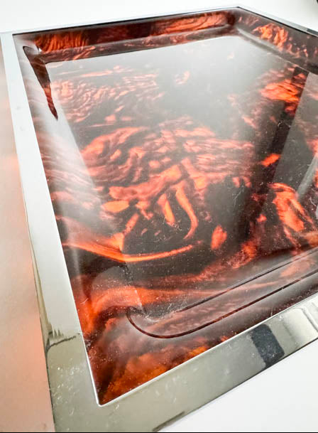 MCM Lucite & Chrome Tray – Attributed to Christian Dior, Italy