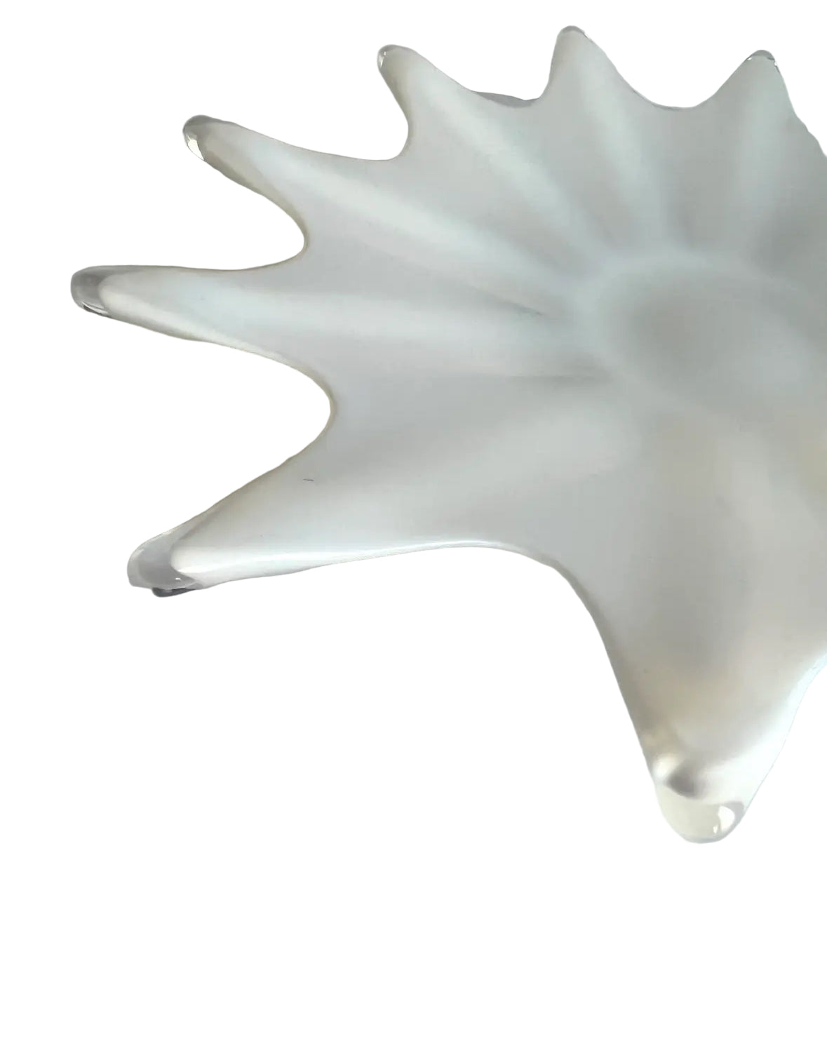 Fostoria Heirloom White Opalescent Platter, Large Free-Form Starburst, 1959–1962