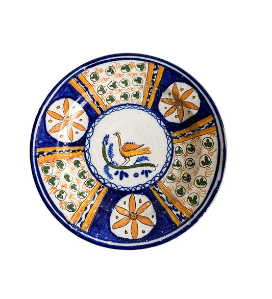 Hand-Painted Italian Folk Art Majolica Plate