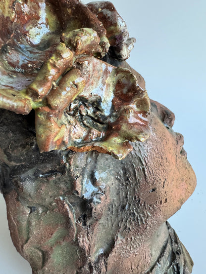 Studio Pottery Head Sculpture