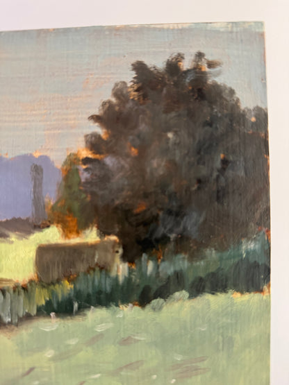 Farm Landscape on Board, Attributed to Alice Adler (1931–2024)