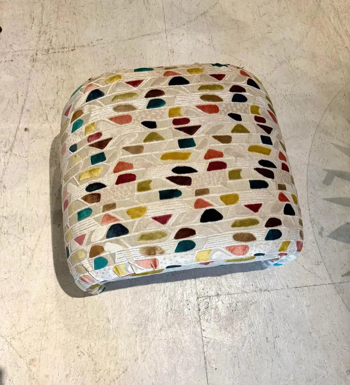 Pair of Vintage Newly Upholstered Ottomans in the Style of Karl Springer