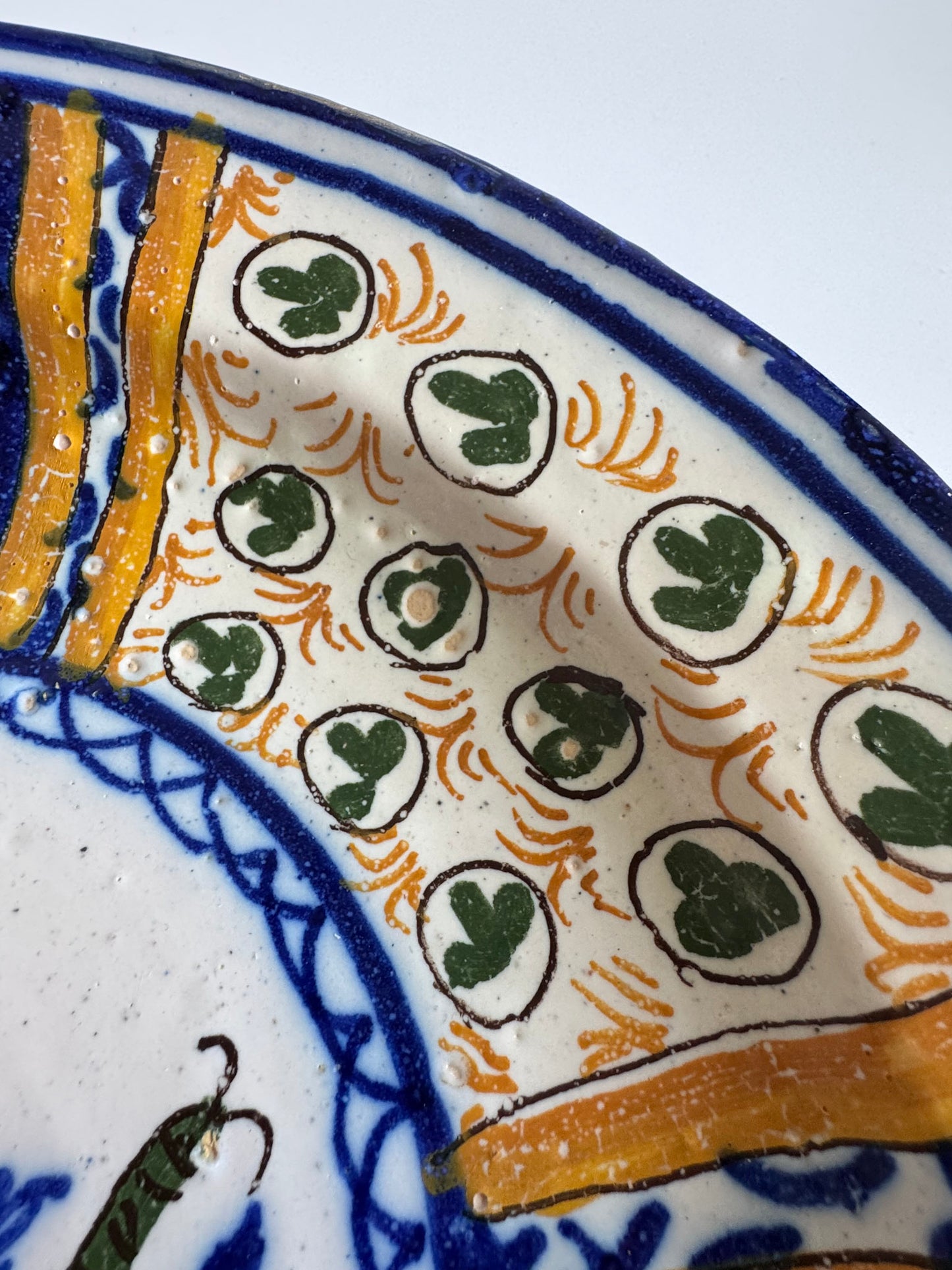 Hand-Painted Italian Folk Art Majolica Plate