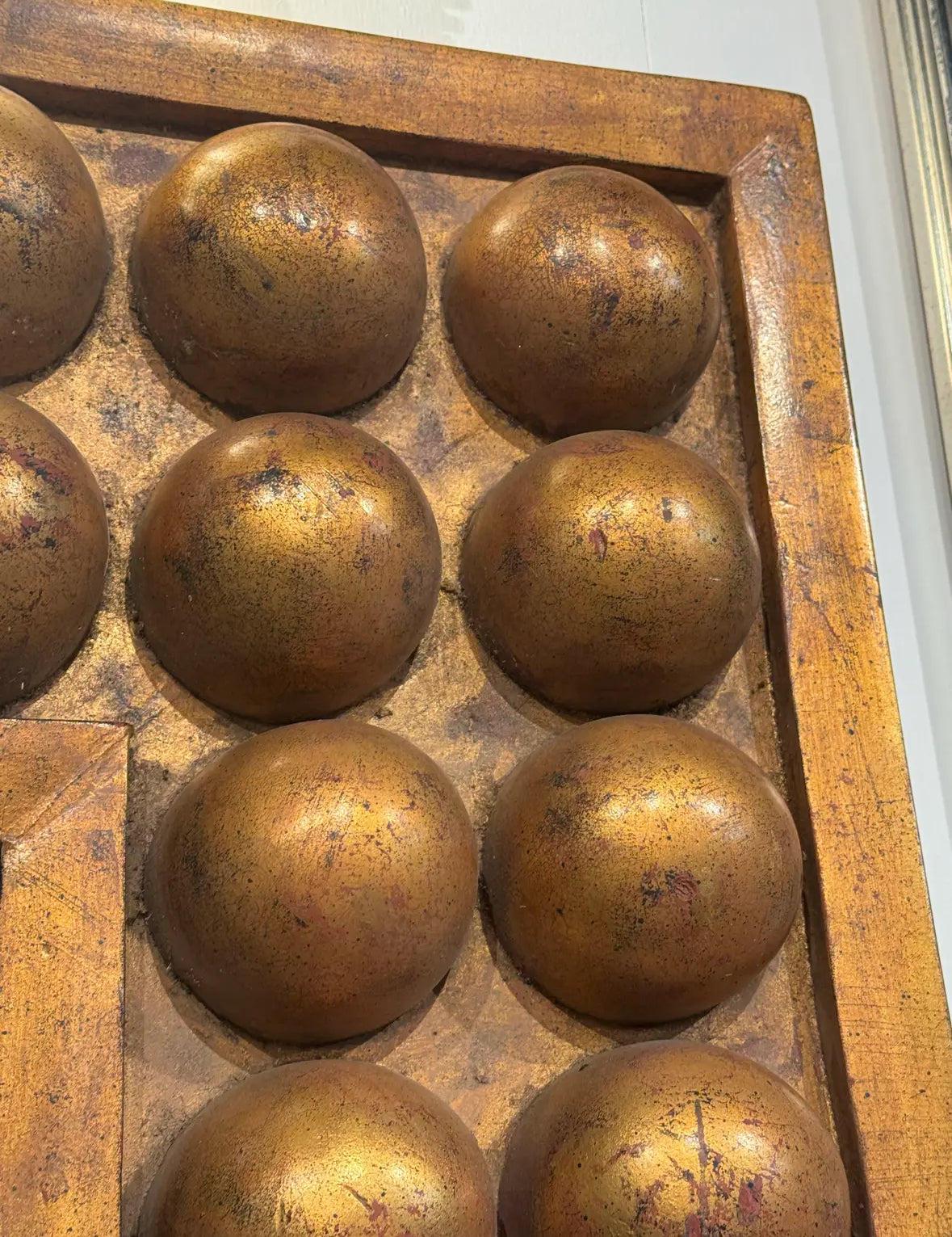 Mid-Century Monumental Giltwood Bubble Frame Mirror, Italy, Circa 1960s