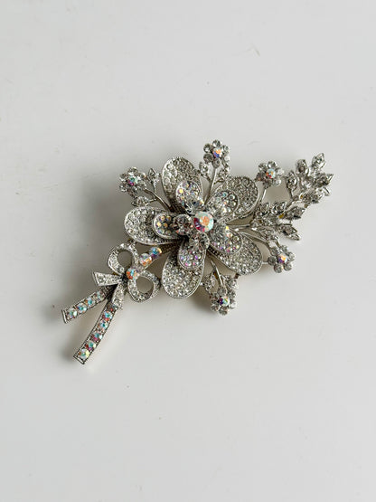 Kirks Folly Vintage Rhinestone Floral Brooch